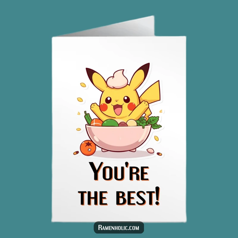 Free Printable Congrats Card: Energetic Poke Bowl Celebration Downloadable Gift