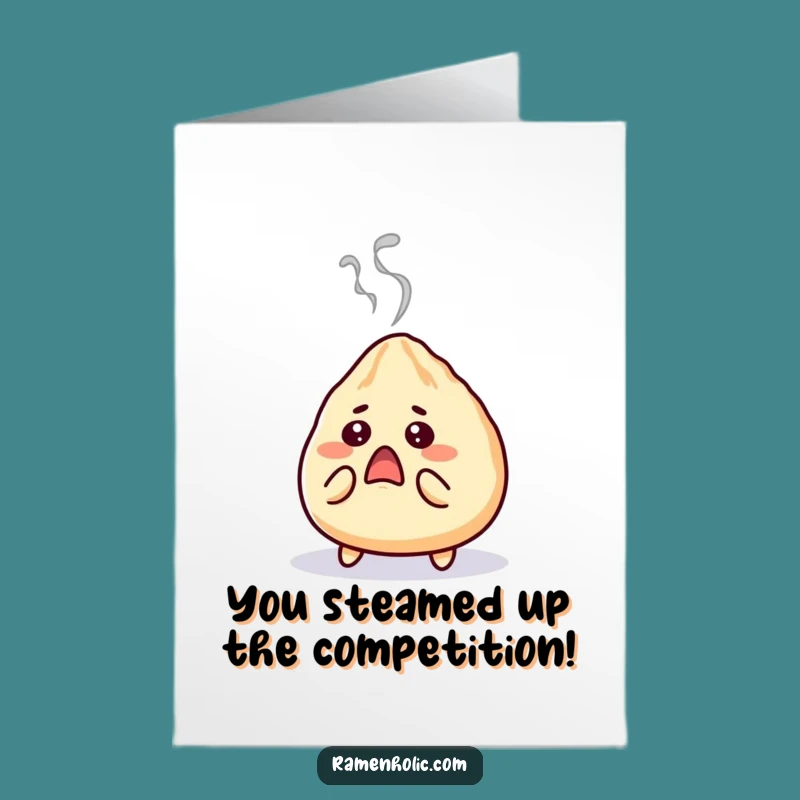 Free Printable Congrats Card: Shocked Gyoza Humor Downloadable Gift