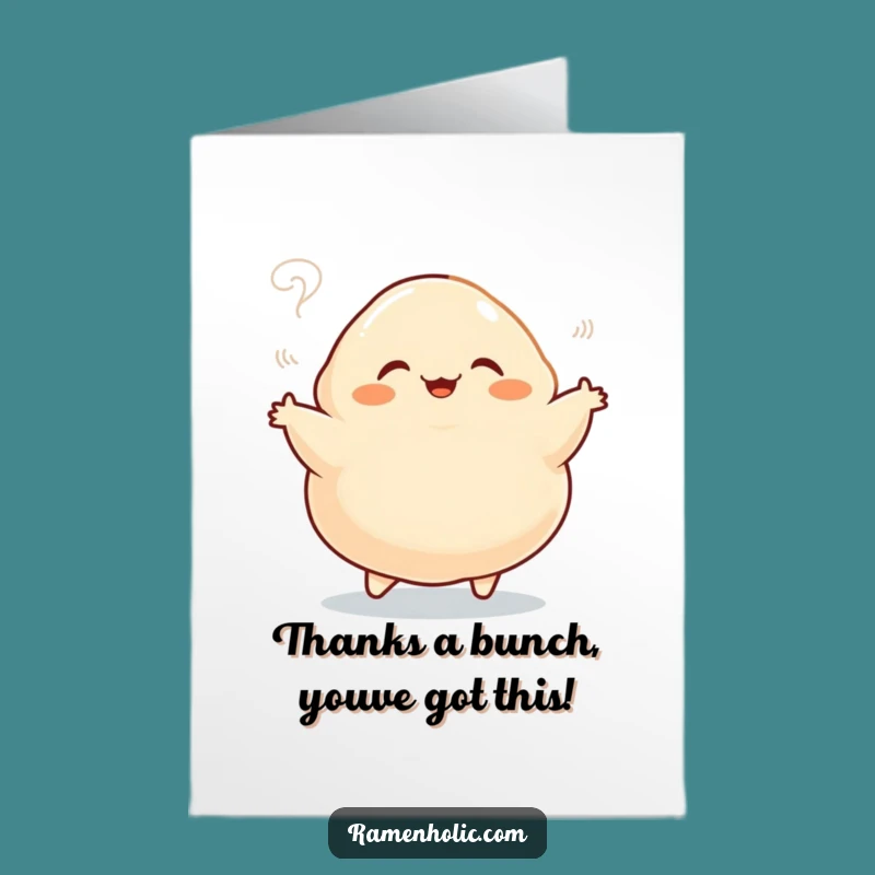 Free Printable Dumpling Thank You Card: Jigging Foodie Gratitude Downloadable Gift