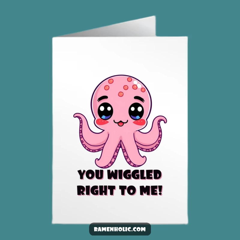 Free Printable Thank You Card: Googly-Eyed Octopus Wiener Wobbling Its Thanks