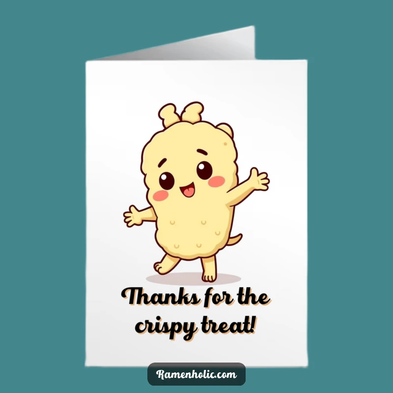 Free Printable Thank You Card: Tempura Dance of Gratitude, Funny Downloadable Appreciation Gift
