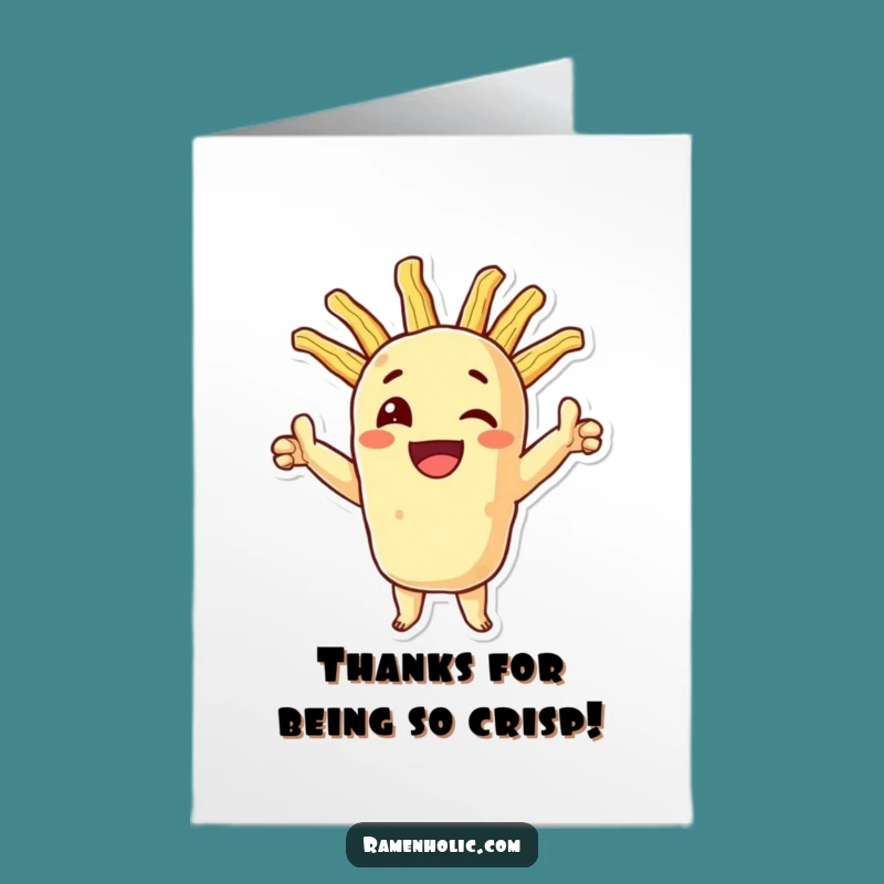 Free Printable Thank You Card: Tempura Victory Funny Downloadable Gift