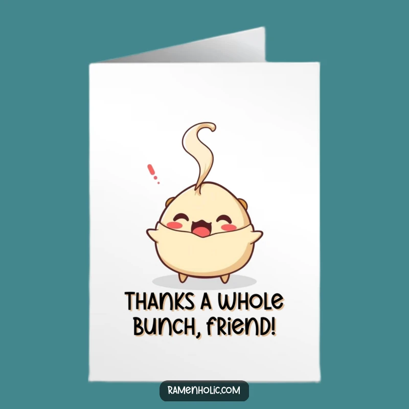 Thank You Gyoza Card - Free Printable Surprised Steam, Downloadable Gift