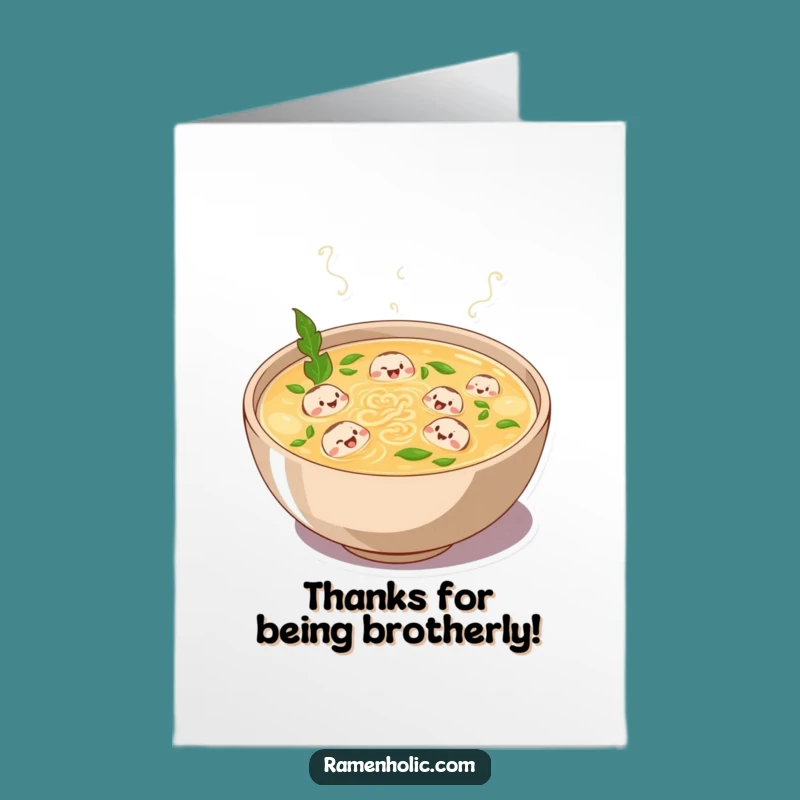 Free Printable Broth Thank You Card: Laughing Foodie Gratitude Downloadable Gift