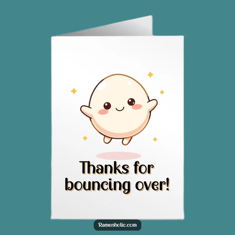 Free Printable Mochi Thank You Card: Bouncy Fun Downloadable Gift for Your Gratitude