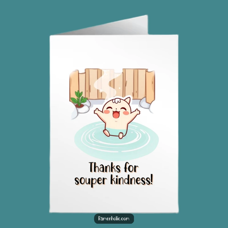 Free Printable Miso Soup Thank You Card - Hot Spring Leap Downloadable Warmth