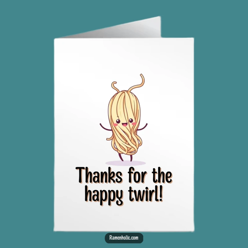 Free Printable Thank You Card: Dancing Noodle - Express Thanks Joyfully