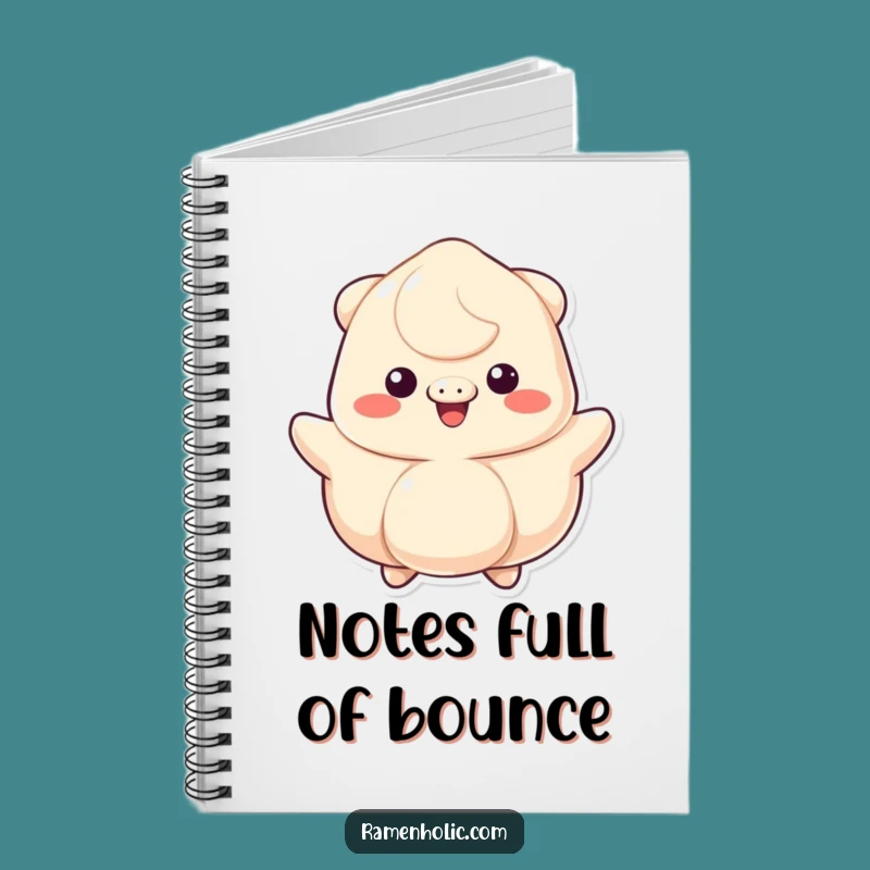 Funny Bouncing Dumpling Notebook: Jot Down Joyful Thoughts, Fun Gift
