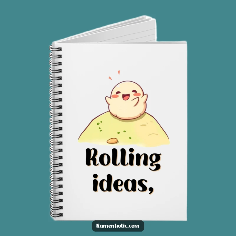 Funny Happy Dumpling Hill Roll Notebook - Hilarious Journal for Foodie Notes