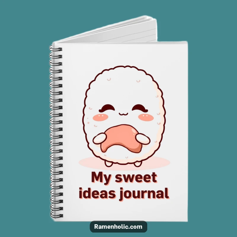 Funny Kawaii Rice Ball Notebook: Blushing Notes Gift for Writers