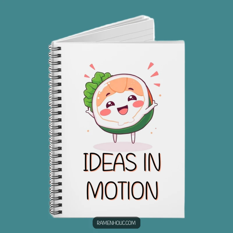 Funny Sashimi Spin Notebook - Fish Slice Journal, Perfect Funny Gift!