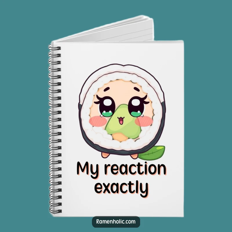 Funny Surprised Sushi Roll Notebook: Jot Down Laughs, Perfect Gift Journal