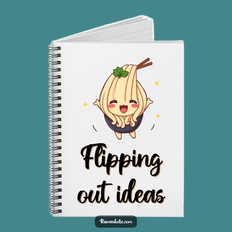 Funny Udon Flip Notebook - Noodle Flip Journal, Perfect Funny Gift!