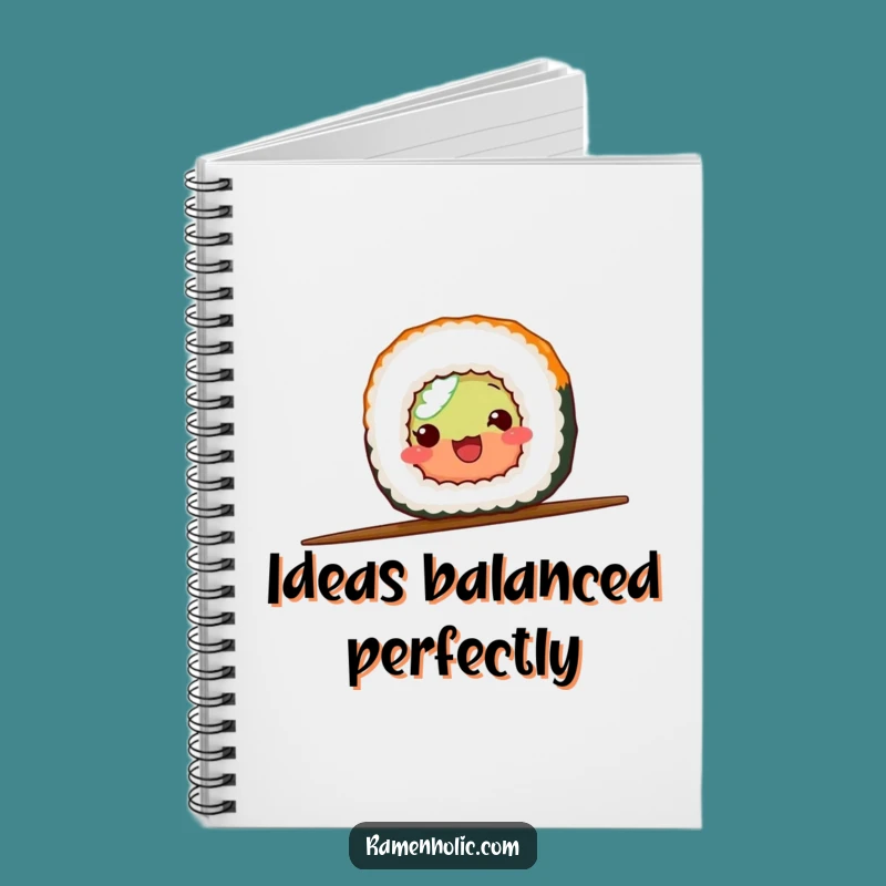Funny Sushi Balance Notebook - Jot Down Ideas with Hilarious Precision