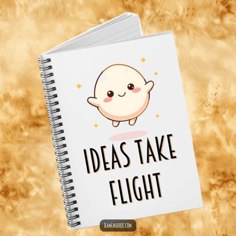 Funny Mochi Bounce Notebook with a smiling mochi character happily bouncing, perfect for notes and creative inspiration.