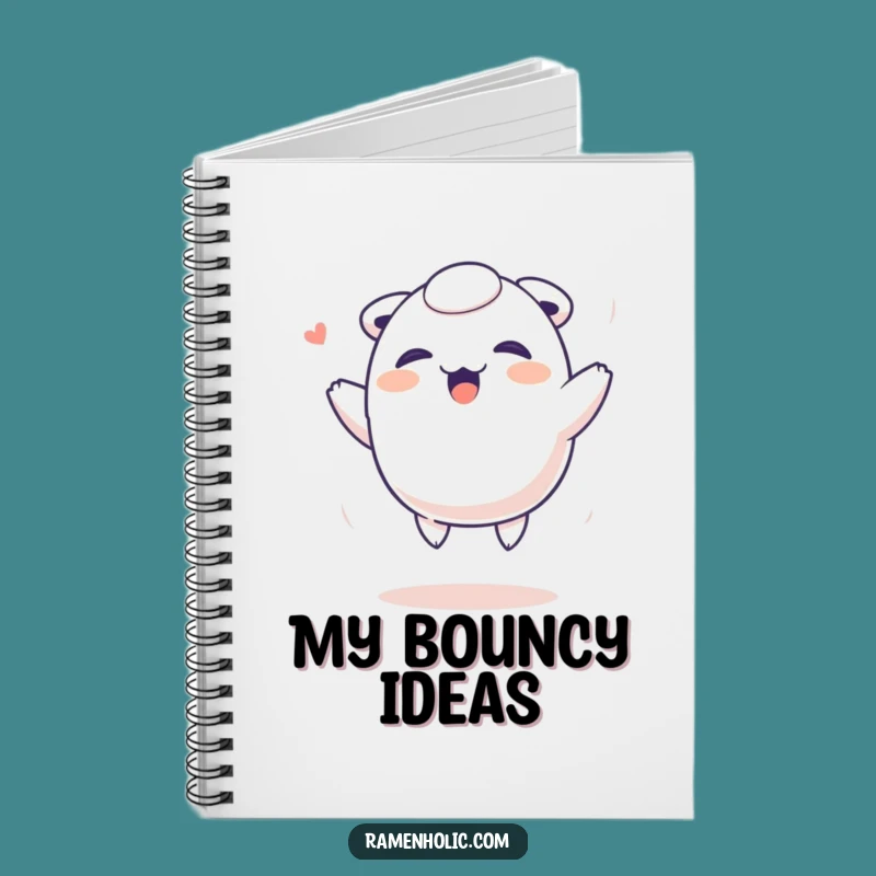 Funny Dumpling Bounce Notebook: Jot Down Ideas with Joyful Bounces
