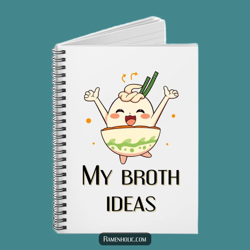 Funny Ramen Bowl Joy Notebook: Leaping Foodie's Hilarious Jotter