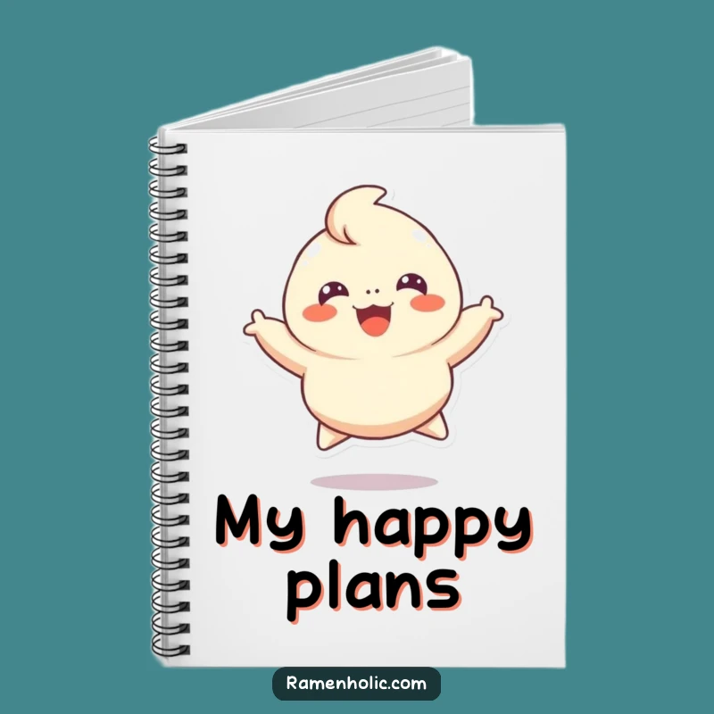Funny Cheerful Dumpling Notebook, Journal for Food Lovers