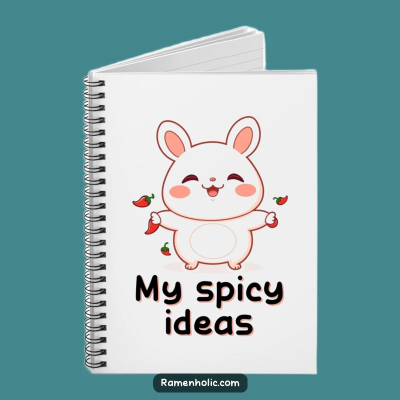 Funny Bao Bun Juggling Chili Notebook - Playful Journal for Spicy Ideas