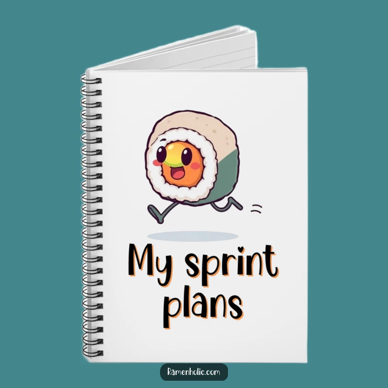 Funny Kawaii Sushi Sprint Notebook: Capture Your Goals, Great Funny Gift