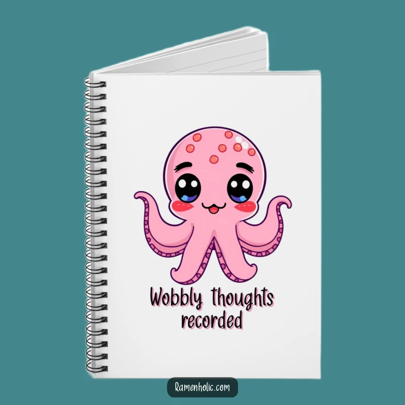 Funny Kawaii Octopus Wiener Notebook: Wobble Notes Gift