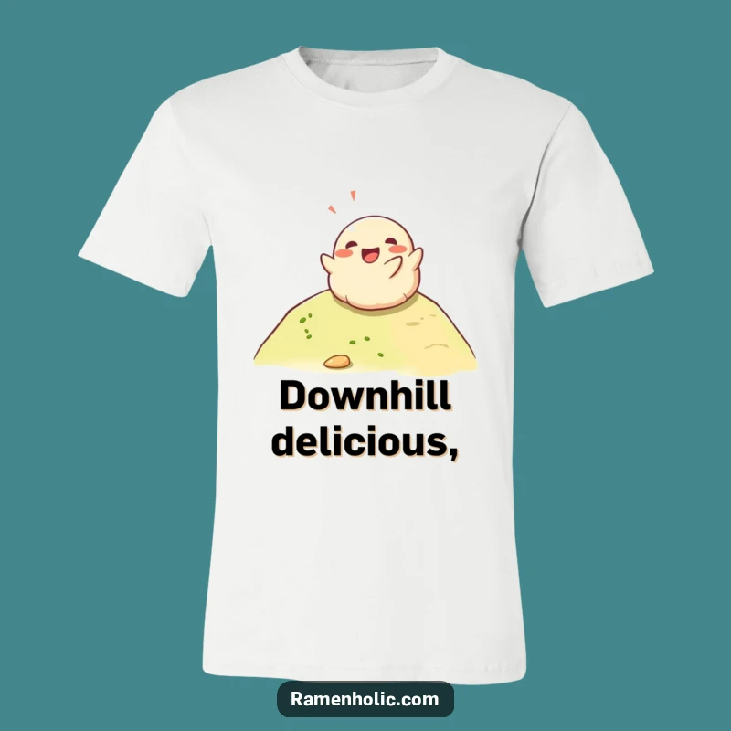Funny Happy Dumpling Hill Roll T-Shirt - Playful Foodie Tee for Casual Fun