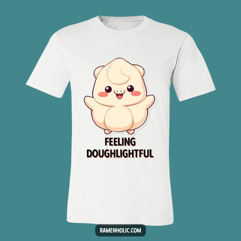 Funny Bouncing Dumpling T-Shirt: Cheerful Cartoon Tee, Joyful Gift Apparel
