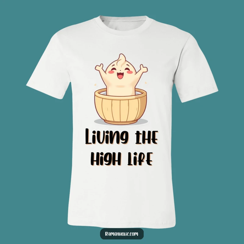 Funny Dumpling Leap T-Shirt: Joyful and Humorous Apparel for Food Lovers