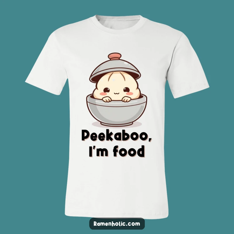 Funny Dumpling T-Shirt: Shy Peek Design, Perfect Gift for Foodies
