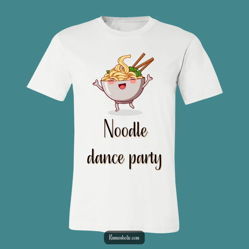 Funny Noodle Dance T-Shirt - Show Off Your Moves with This Silly Cartoon Tee