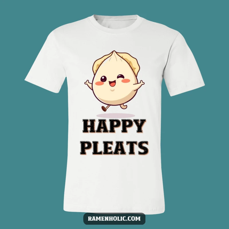 Funny Gyoza Hop T-Shirt: Comical Smiling Dumpling Character Tee