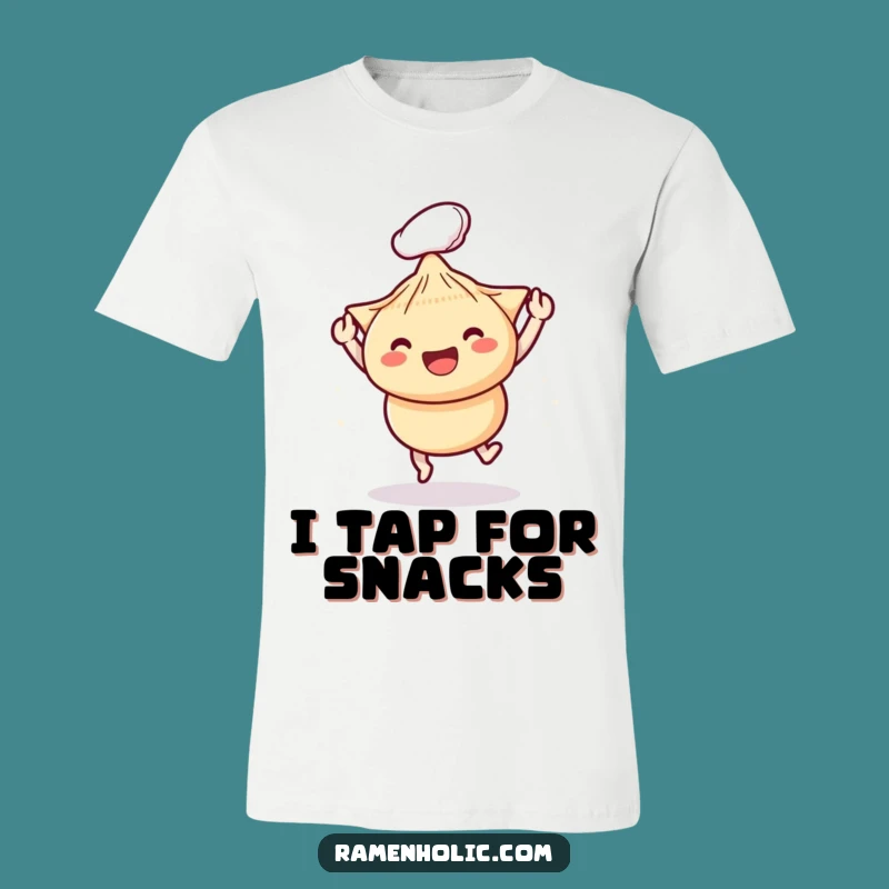 Funny Chopsticks Dumpling Tee: Playful Pair's Hilarious Shirt