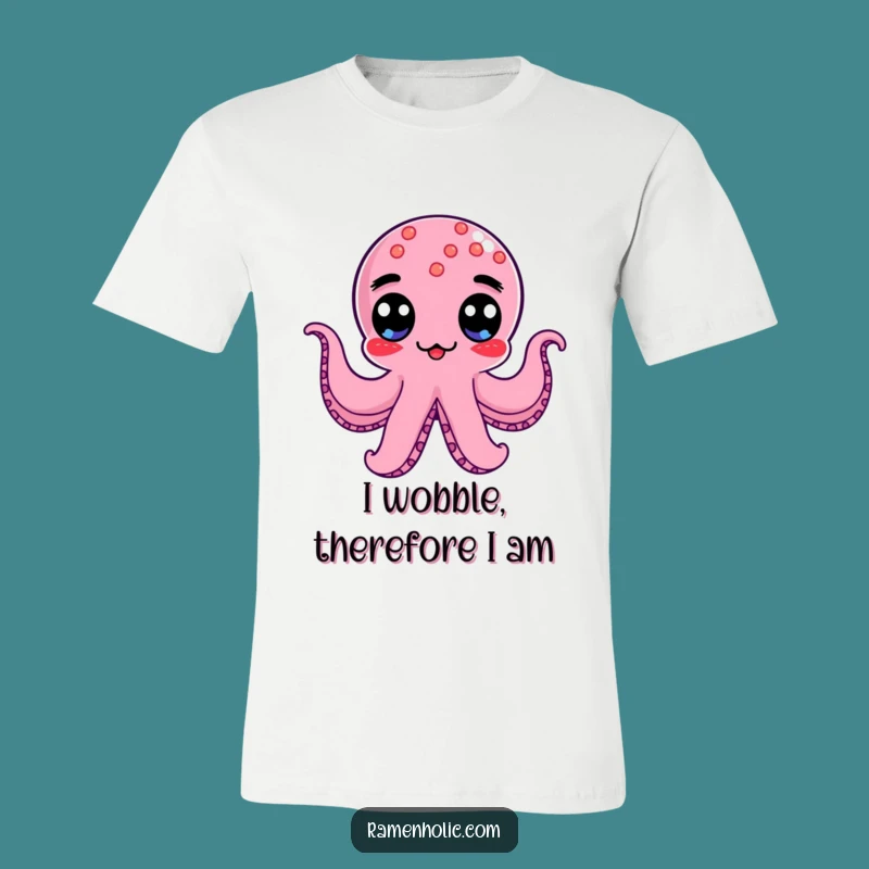 Funny Kawaii Octopus Wiener T-Shirt: Googly Wobble Action Gift Tee
