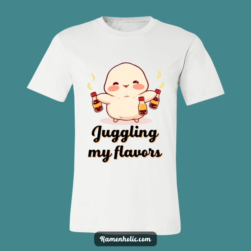 Funny Kawaii Dumpling Juggling T-Shirt: Rosy Cheeks Fun Tee, Great Funny Gift