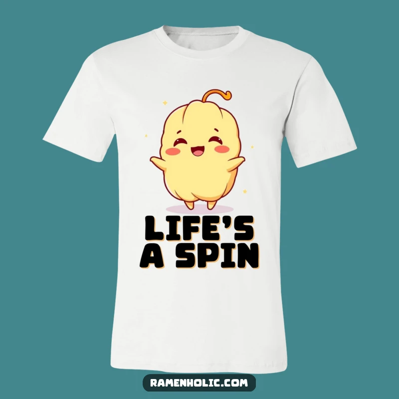 Funny Spinning Tempura T-Shirt: Joyful Cartoon Tee, Energetic Gift Apparel