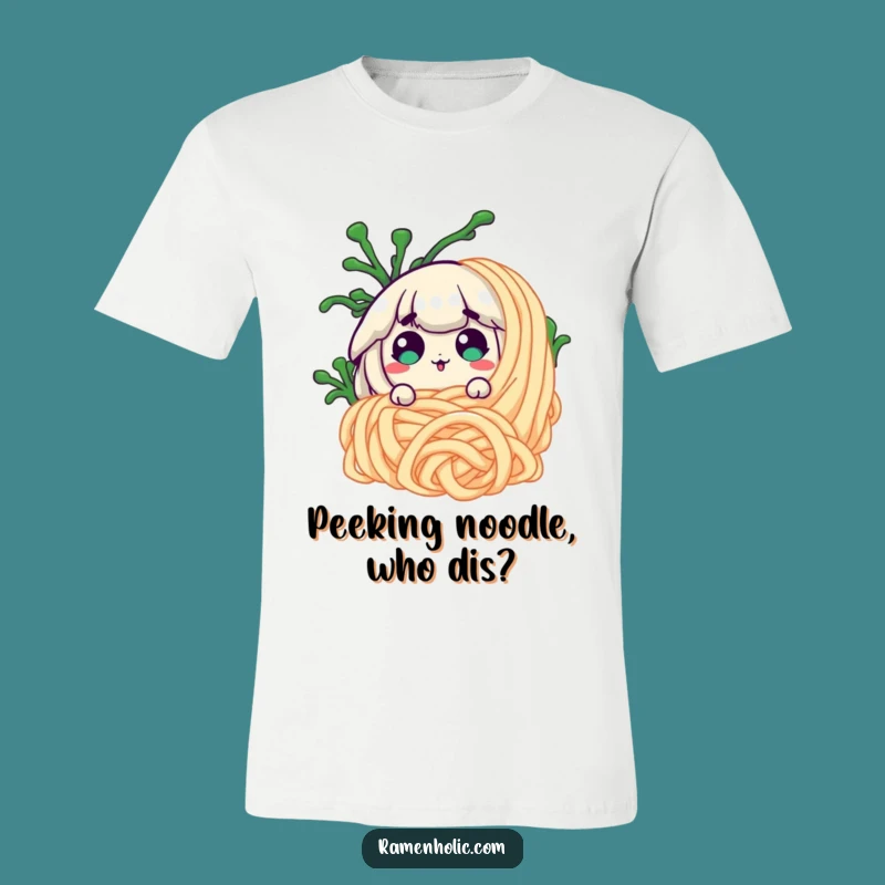 Funny Surprised Seaweed Noodle T-Shirt - Hilarious Apparel for Foodie Fun