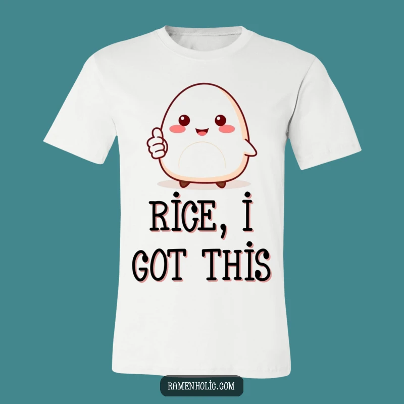 Funny Onigiri T-Shirt: Smiling Cartoon Tee, Positive Gift Apparel