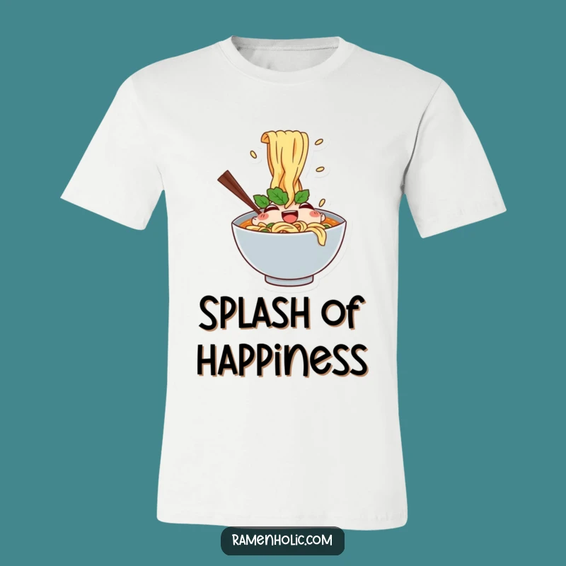 Funny Ramen Noodles T-Shirt - Splashy Cartoon Tee, Ideal Funny Gift!