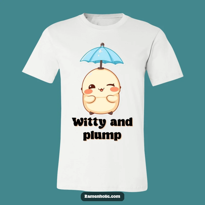 Funny Cheeky Dumpling Wink T-Shirt: Playful Umbrella Character Tee