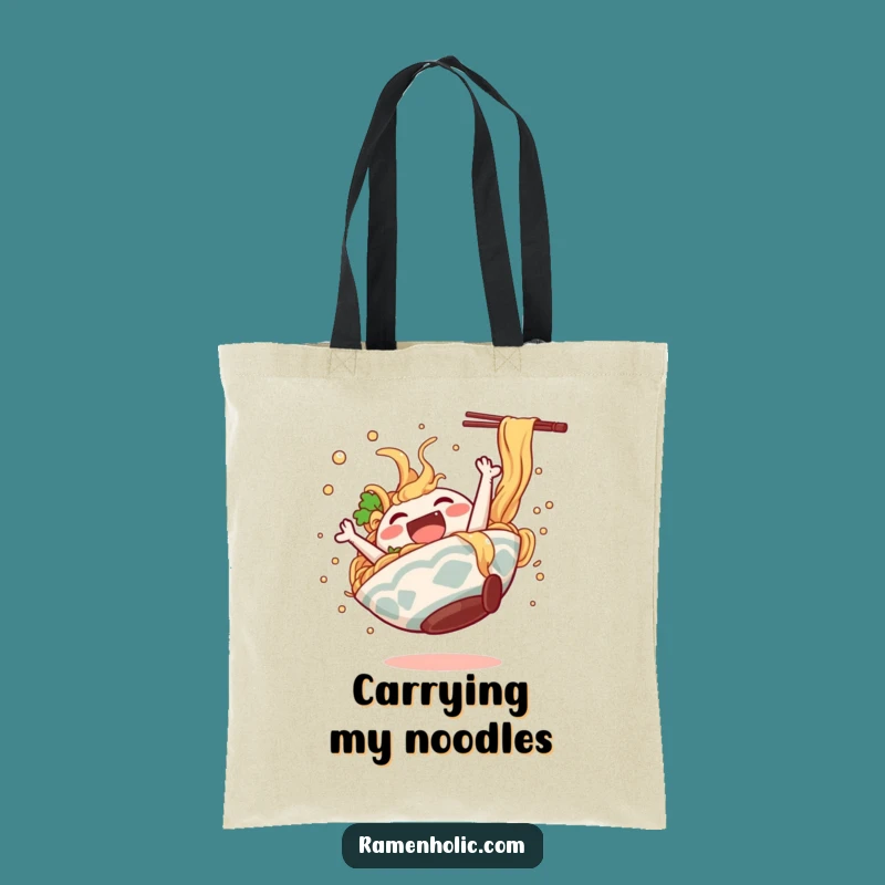 Funny Ramen Somersault Tote Bag: Carry Your Laughs with Style