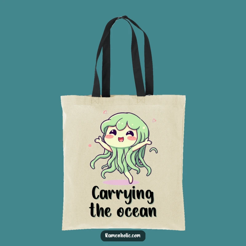 Funny Seaweed Dance Tote Bag: Carry Your Style with Aquatic Character Flair Gift!