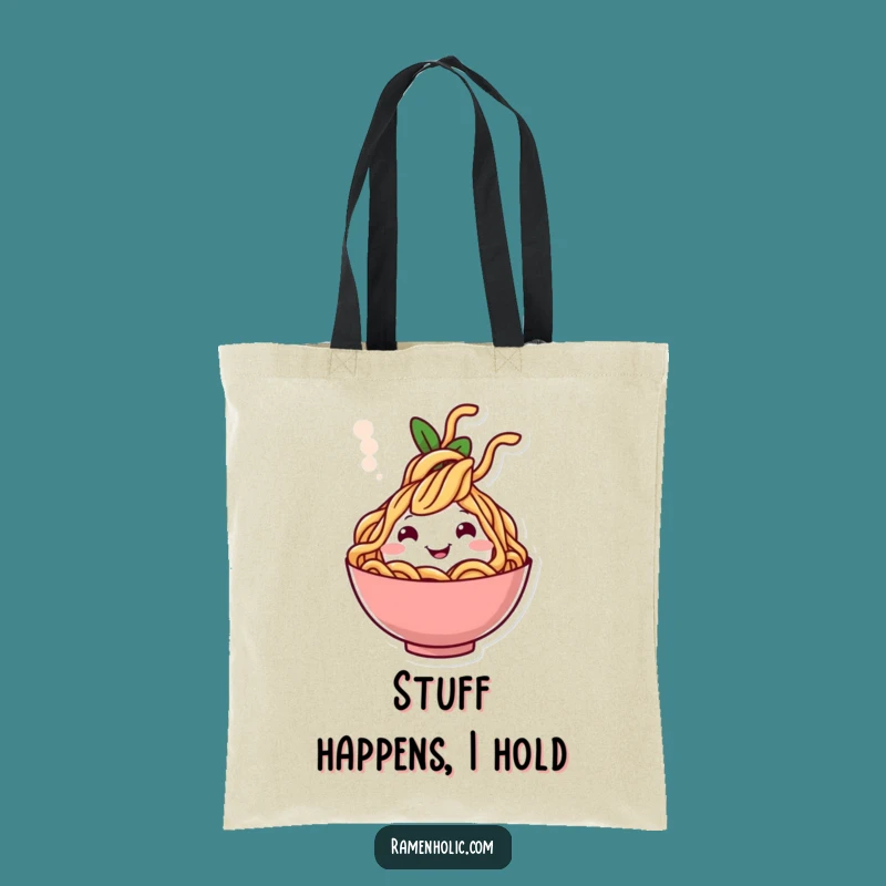 Funny Cheerful Noodle Steam Tote Bag - Durable & Joyful Foodie Shopping Bag