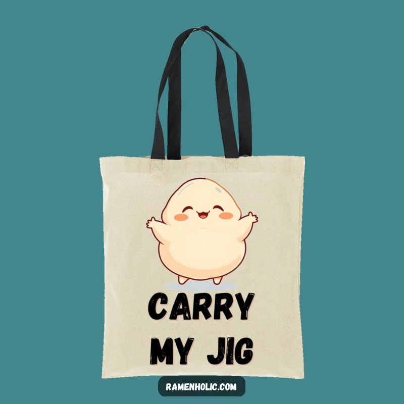 Funny Dumpling Jig Tote Bag - Carry Your Joy with This Cartoon Foodie Accessory