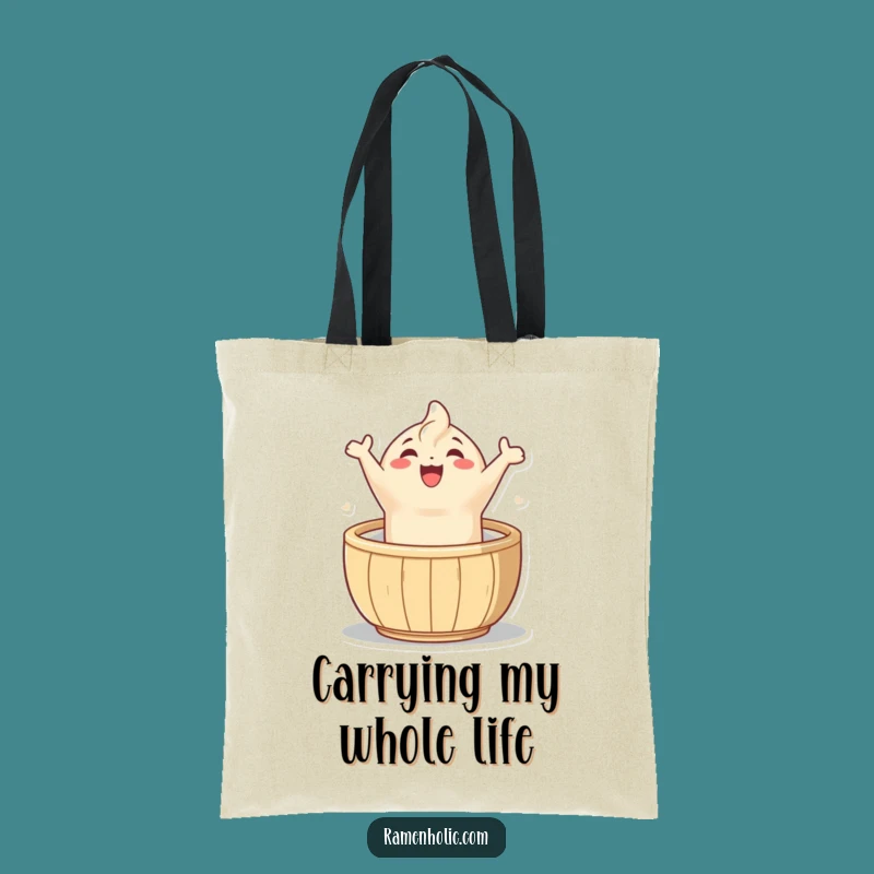 Funny Joyful Dumpling Tote Bag: Carry Your Happiness and Humor Everywhere