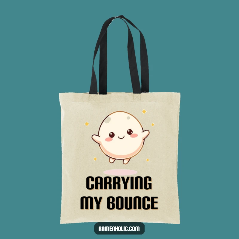 Funny Mochi Bounce Tote Bag - Bouncy Character Carry-All, Perfect Funny Gift!