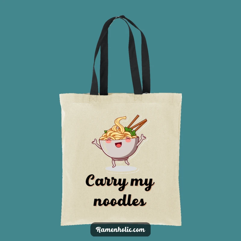 Funny Noodle Dance Tote Bag - Carry Your Essentials with Culinary Flair