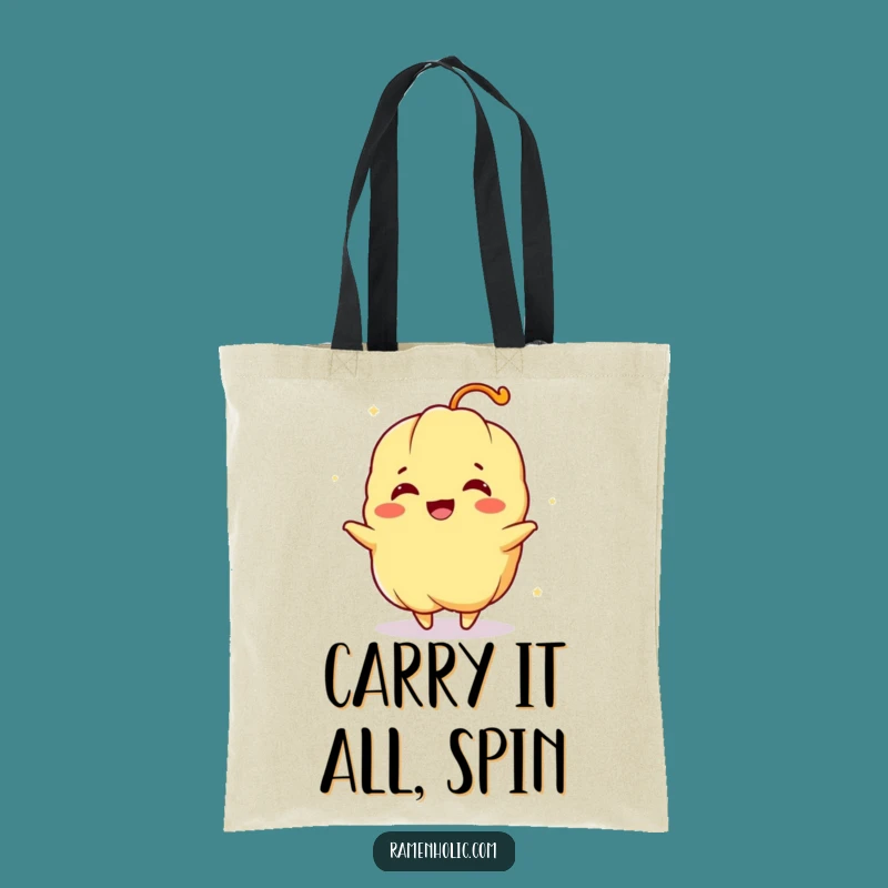 Funny Spinning Tempura Tote Bag: Carry Your Fun, Great Gift Accessory