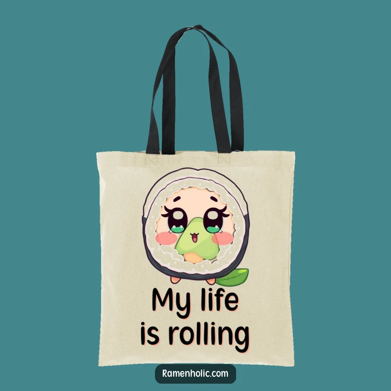 Funny Surprised Sushi Roll Tote Bag: Carry Your Laughs in Style, Gift Idea