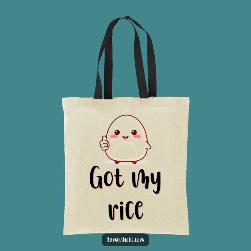Funny Onigiri Tote Bag: Carry Your Positivity, Great Gift Accessory